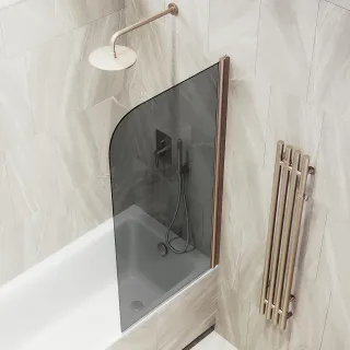 Шторка на ванну MaybahGlass MGV-608-2 50см бронза